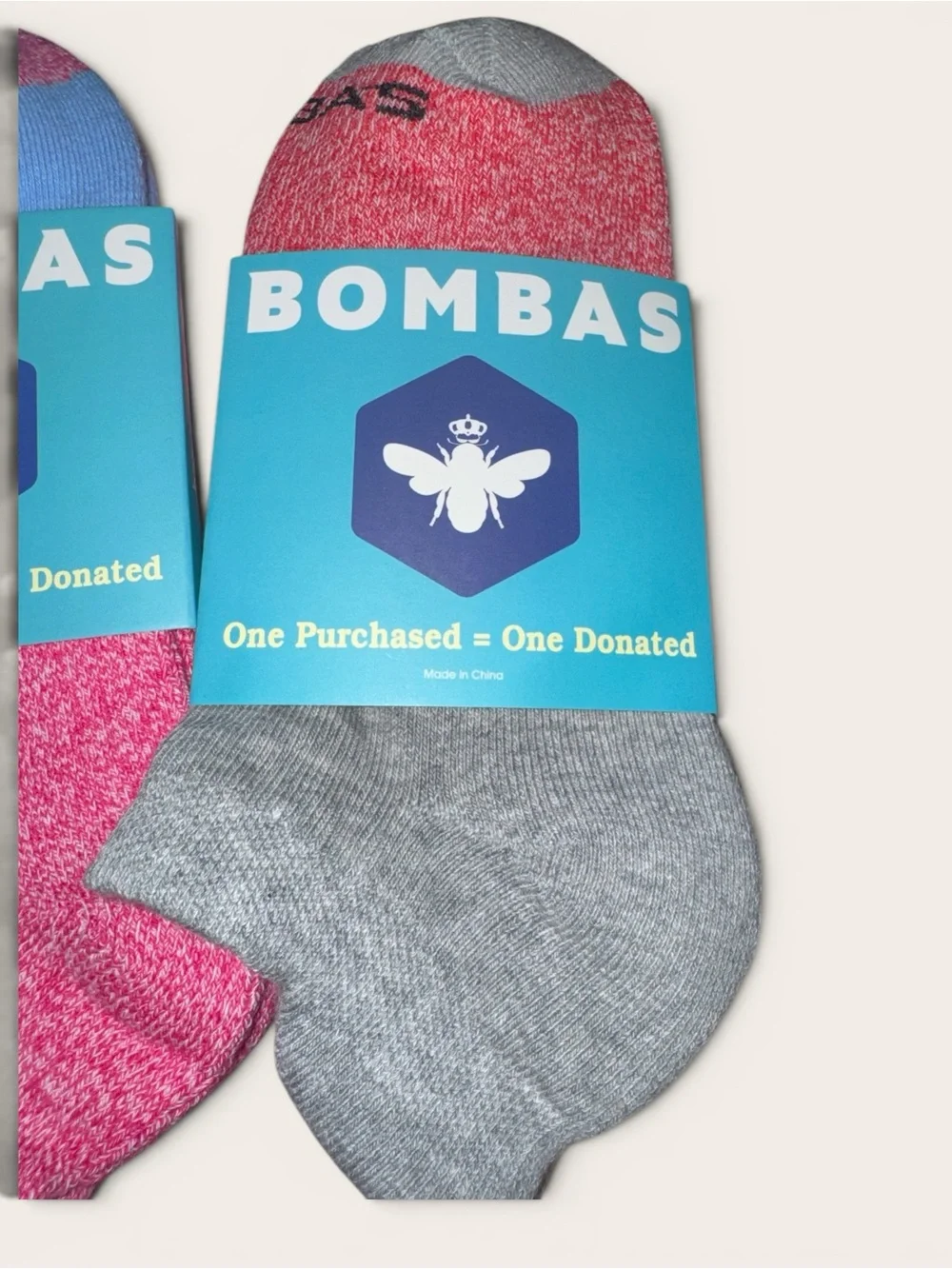 NWT Bombas No-Show Socks – Blue, Pink & Gray 3-pack W SZ M